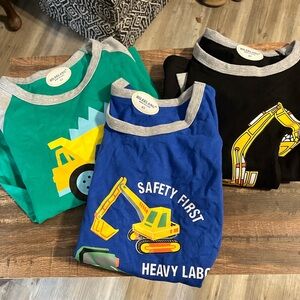 Hileelang 3pk Kids Construction Themed T-Shirts